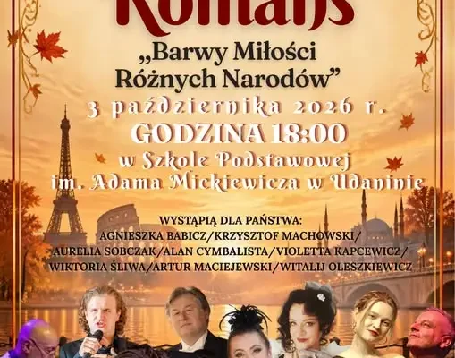 XV Jubileuszowy Festiwal Romansu w Udaninie – muzyczna podróż przez miłość