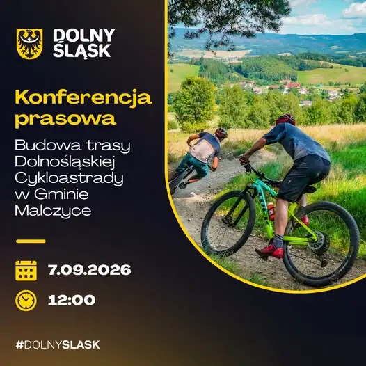 Konferencja prasowa o budowie ścieżki pieszo-rowerowej w Malczycach
