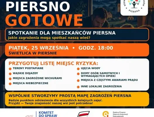 Piersno: spotkanie o gotowości domowej i mapie zagrożeń już w piątek