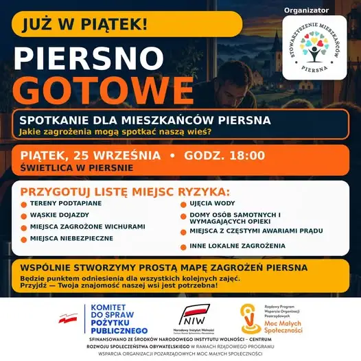 Piersno: spotkanie o gotowości domowej i mapie zagrożeń już w piątek