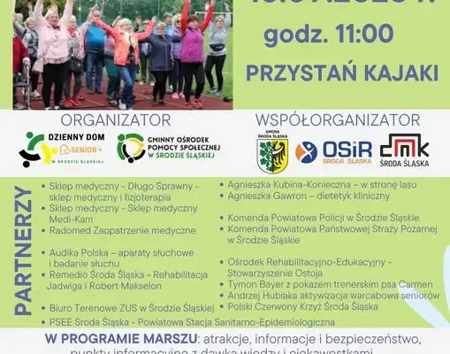 V Marsz Aktywnego Seniora w Środzie Śląskiej już jutro