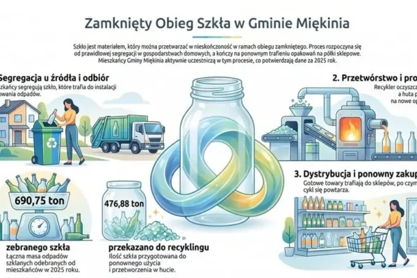 Gmina Miękinia: Co dzieje się ze szkłem po wrzuceniu do pojemnika?