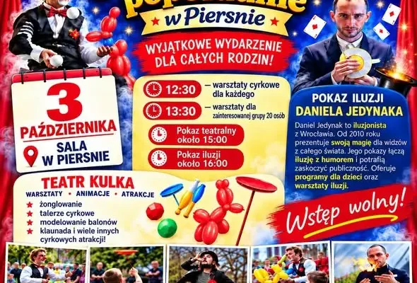 Czarodziejskie popołudnie w Piersnie – warsztaty cyrkowe, teatr i wiejskie kino