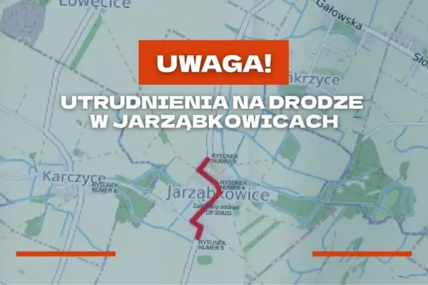 Remont drogi powiatowej w Jarząbkowicach — utrudnienia w ruchu od 28 września
