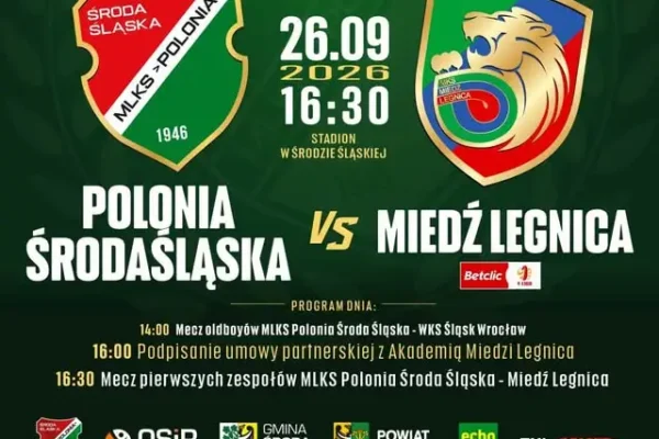 80-lecie Polonii Środa Śląska – mecz z Miedzią Legnica i umowa partnerska