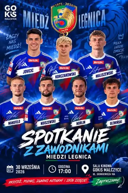 Spotkanie z piłkarzami Miedzi Legnica w Malczycach – już dziś o 17:00