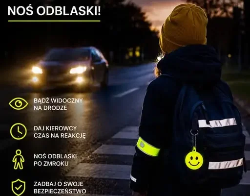 Jesienna widoczność na drogach – odblask to kilka gramów, które mogą uratować życie