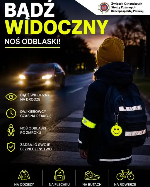 Jesienna widoczność na drogach – odblask to kilka gramów, które mogą uratować życie