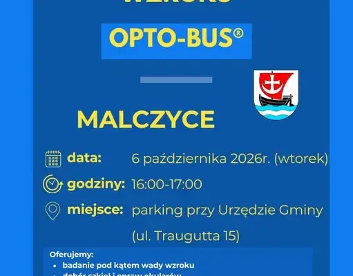 Bezpłatne badanie wzroku w Malczycach – optobus odwiedzi gminę 6 października