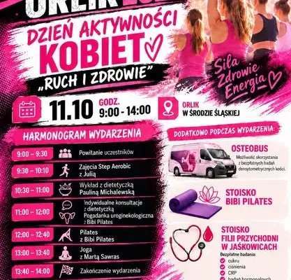 Dzień Aktywności Kobiet w Środzie Śląskiej – bezpłatne badania i zajęcia ruchowe