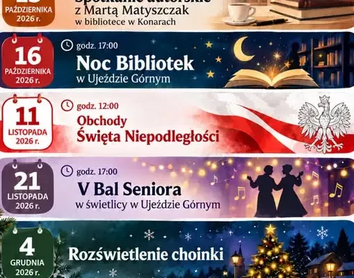Kalendarz wydarzeń w gminie Udanin do końca 2026 roku