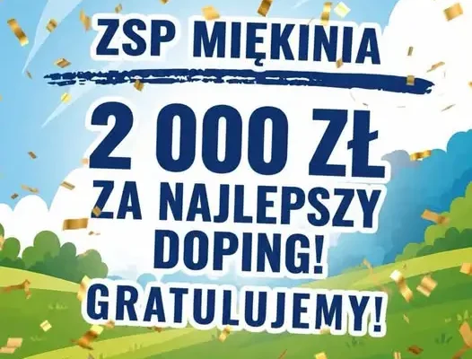 Zespół Szkolno-Przedszkolny w Miękini wygrywa 2000 zł za najlepszy doping