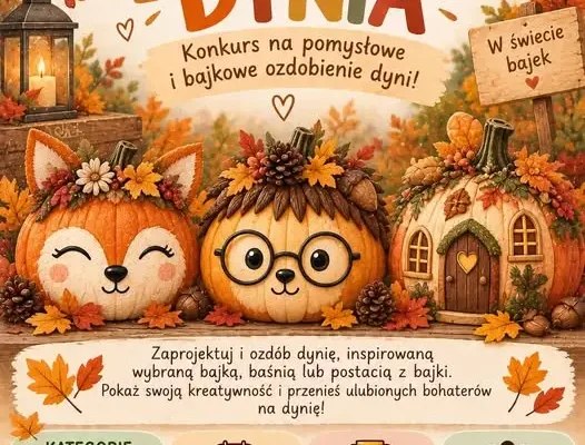 Konkurs „Bajkowa Dynia” – jesienna zabawa dla przedszkolaków