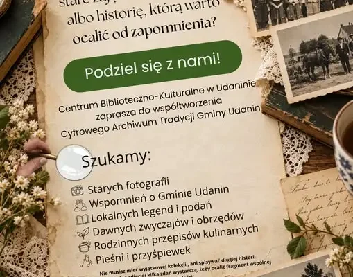 Gmina Udanin tworzy Cyfrowe Archiwum Tradycji. Mieszkańcy mogą podzielić się pamiątkami