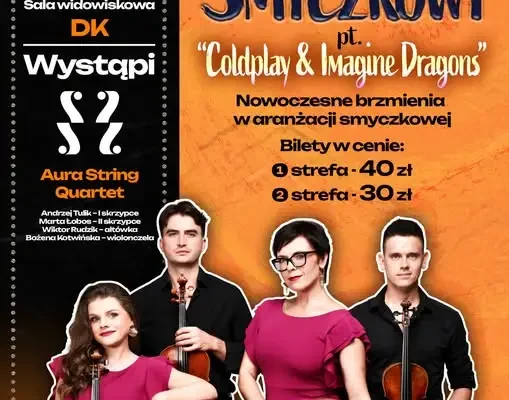 Koncert Smyczkowy w Środzie Śląskiej – przeboje Coldplay i Imagine Dragons w nowej odsłonie