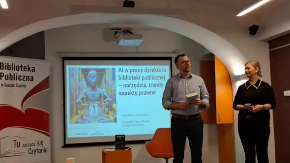 Bibliotekarze powiatu średzkiego uczyli się, jak wykorzystać sztuczną inteligencję w codziennej pracy