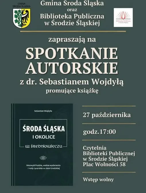 Spotkanie z dr. Sebastianem Wojdyłą i promocja książki o średniowiecznej Środzie Śląskiej