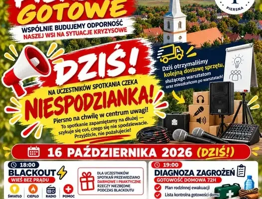 Piersno: wieczorne spotkanie o blackoucie i gotowości domowej