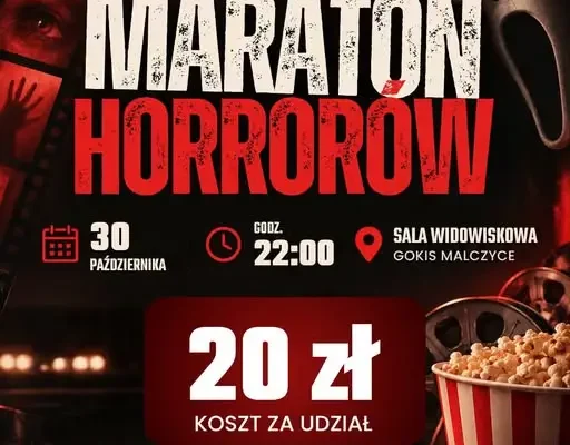 Maraton horrorów w GOKiS Malczyce – 30 października