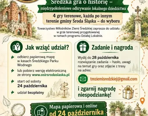 Średzka gra o historię: w sobotę startuje terenowa przygoda po gminie Środa Śląska