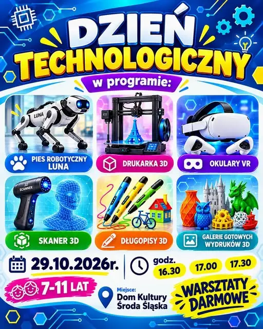 Dzień Technologiczny w Domu Kultury w Środzie Śląskiej – warsztaty dla dzieci