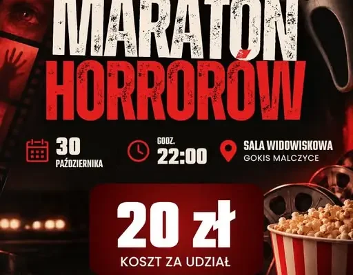Maraton Horrorów w GOKiS Malczyce – noc pełna grozy już 30 października
