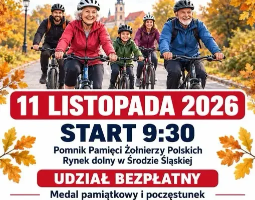 Rowerowy rajd niepodległościowy w Środzie Śląskiej – zapisy tylko do 2 listopada