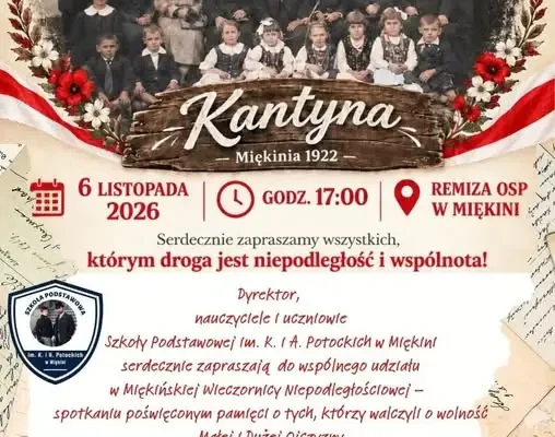 Miękińska Wieczornica Niepodległościowa – 6 listopada w remizie OSP