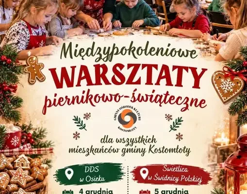 Międzypokoleniowe warsztaty piernikowe w gminie Kostomłoty – zapisy trwają
