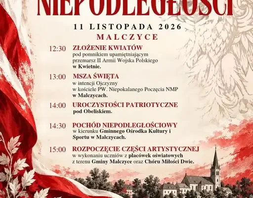 Malczyce zapraszają na obchody Święta Niepodległości 11 listopada