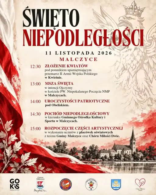 Malczyce zapraszają na obchody Święta Niepodległości 11 listopada