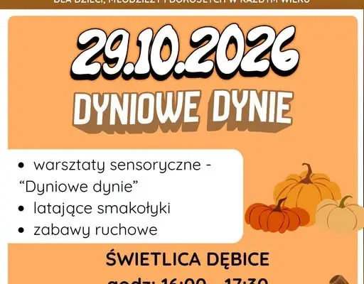 Dyniowe szaleństwo w gminie Malczyce – bezpłatne warsztaty dla całych rodzin
